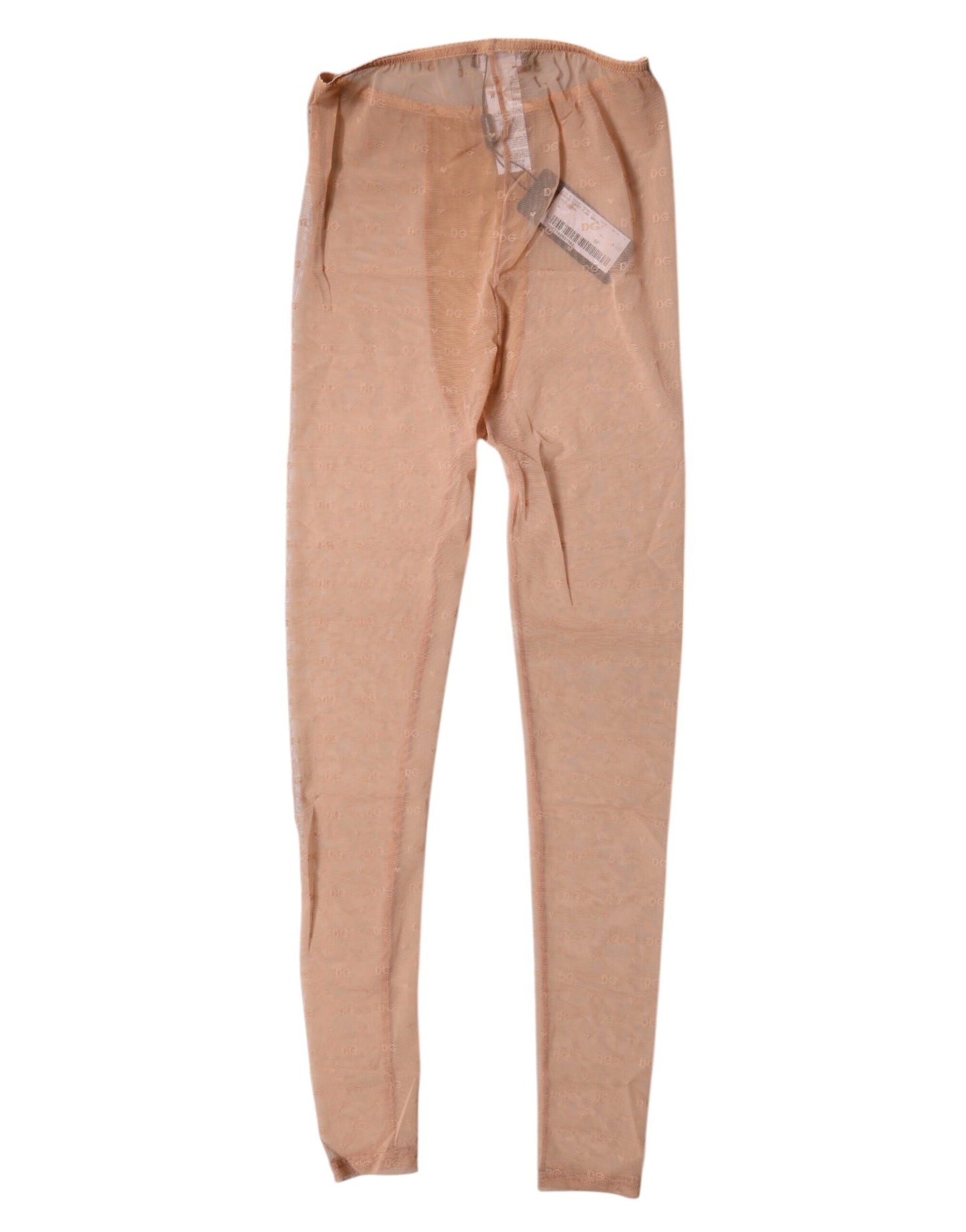 Dolce &amp; Gabbana Nude Beige Logo Spitzen Dessous Höschen Unterwäsche