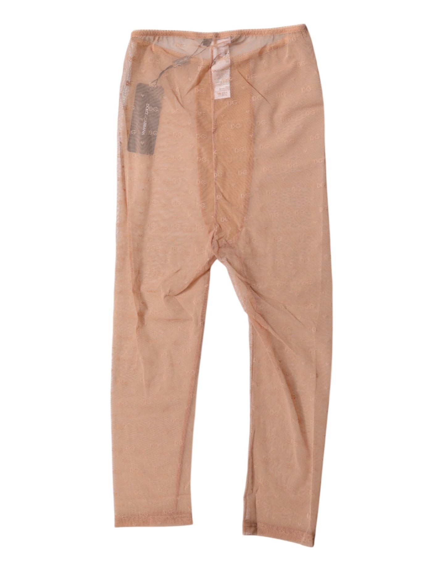 Dolce &amp; Gabbana – Kurze, enge Unterwäsche aus Spitze mit Logo in Braun