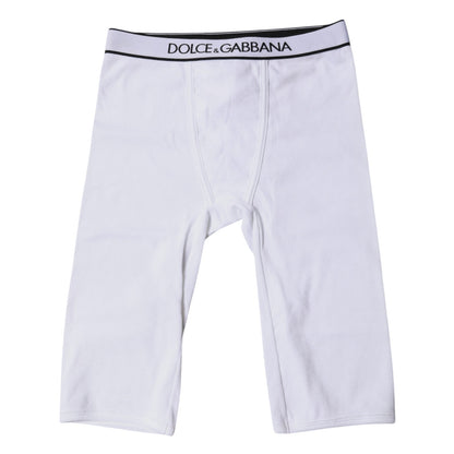 Dolce &amp; Gabbana – Kurze Strumpfhose aus Baumwolle mit weißem Logo