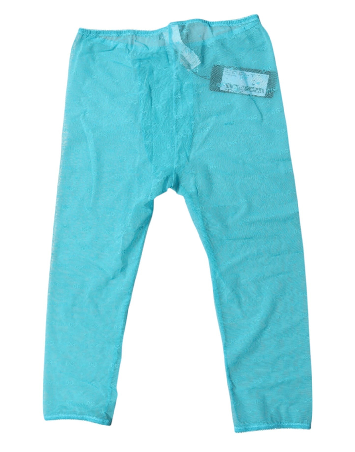 Dolce &amp; Gabbana – Kurze, enge Unterwäsche aus Spitze mit blauem Logo