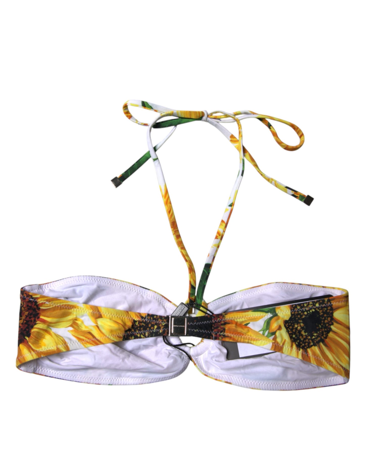 Dolce &amp; Gabbana Multicolor Floral Neckholder Beachwear Bikini Top Bademode