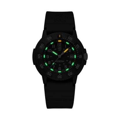 Luminox Schwarze Gummi-Sportuhr