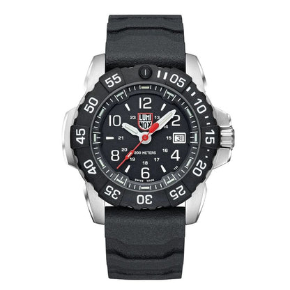 Luminox schwarze Kautschukuhr