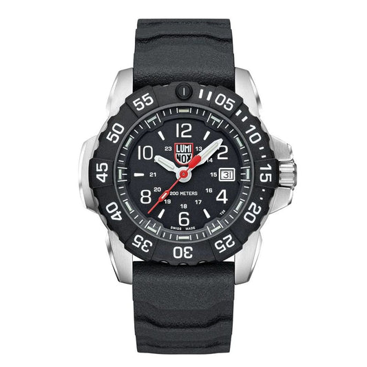 Luminox schwarze Kautschukuhr