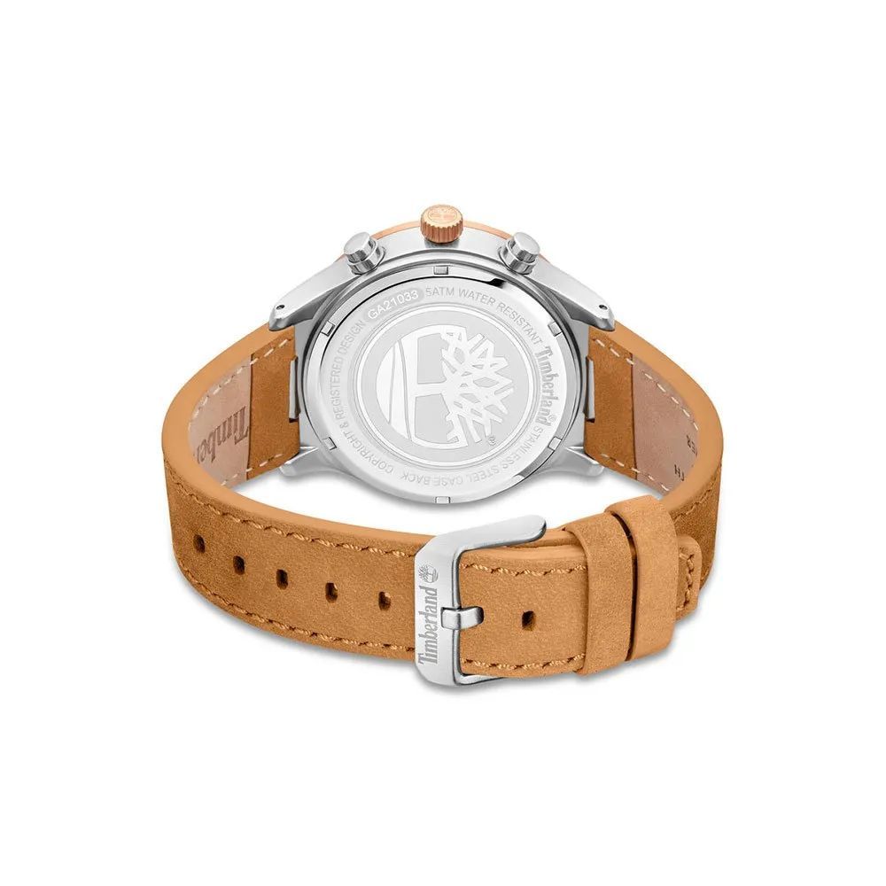 Timberland Braune Leder-Armbanduhr
