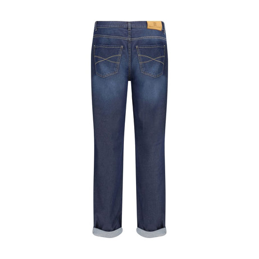 Brunello Cucinelli Blaue Baumwolljeans mit entspannter Passform