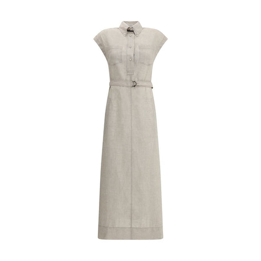Brunello Cucinelli Langes Leinenkleid