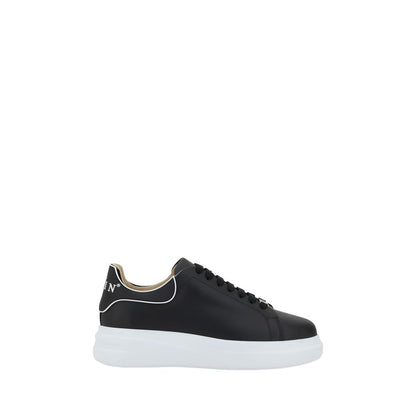 Philipp Plein Schwarze Gummi-Sneaker mit niedrigem Schaft
