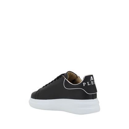 Philipp Plein Schwarze Gummi-Sneaker mit niedrigem Schaft