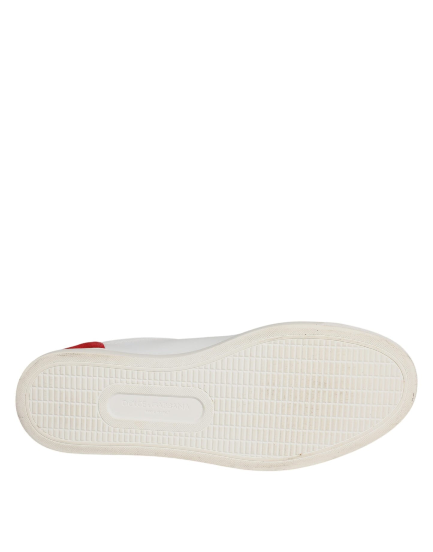 Dolce &amp; Gabbana Weiße Wildleder Low Top Sneakers Schuhe