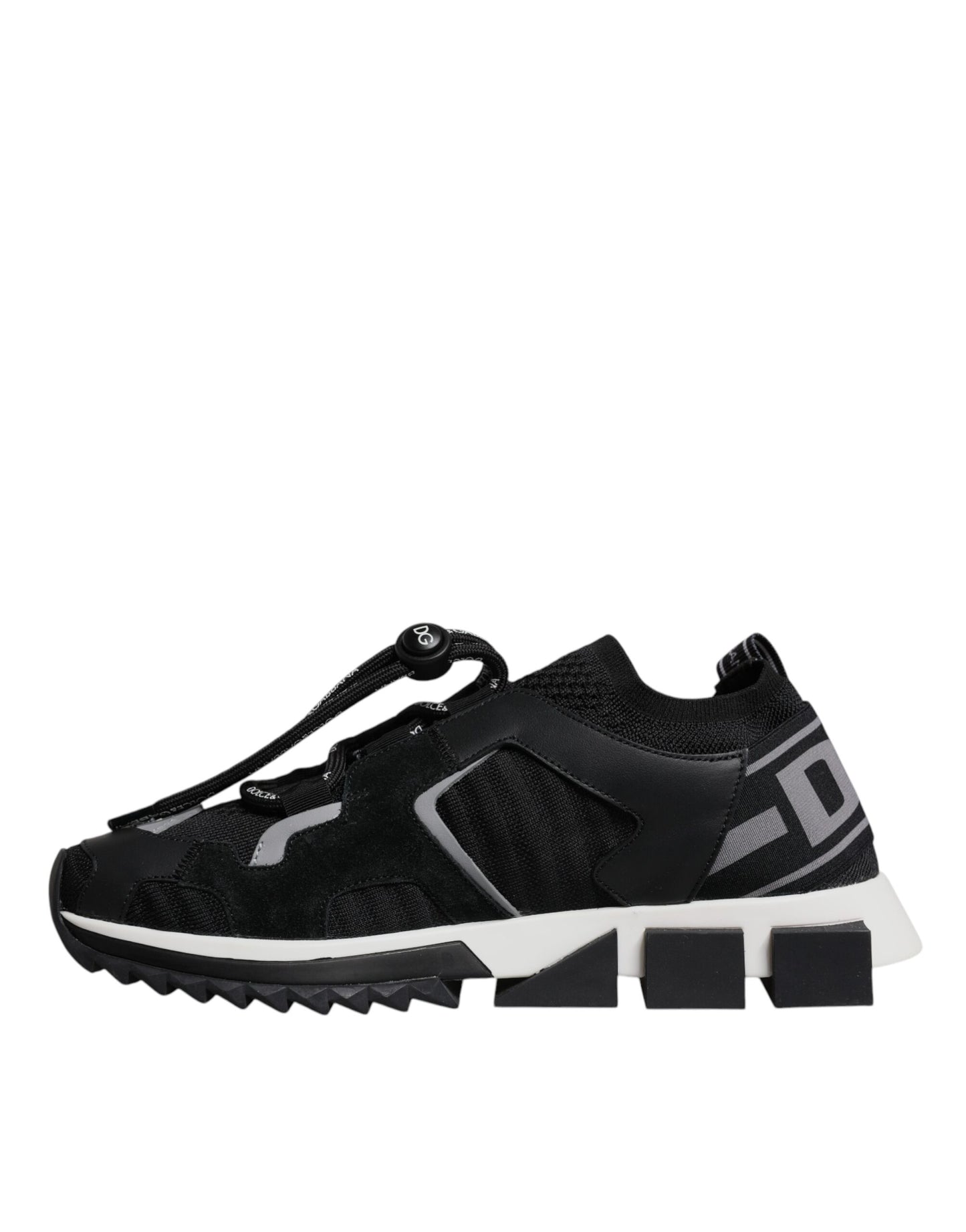 Dolce &amp; Gabbana Sorrento Trekking-Sneakers aus schwarzem Mesh