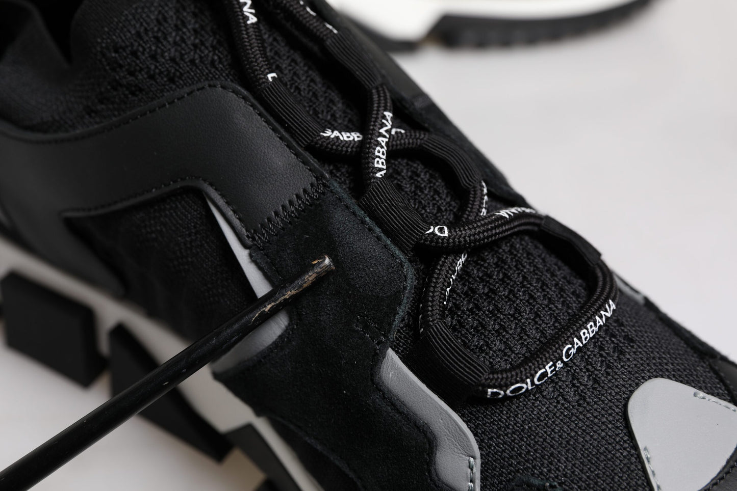 Dolce &amp; Gabbana Sorrento Trekking-Sneakers aus schwarzem Mesh