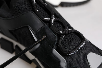 Dolce &amp; Gabbana Sorrento Trekking-Sneakers aus schwarzem Mesh