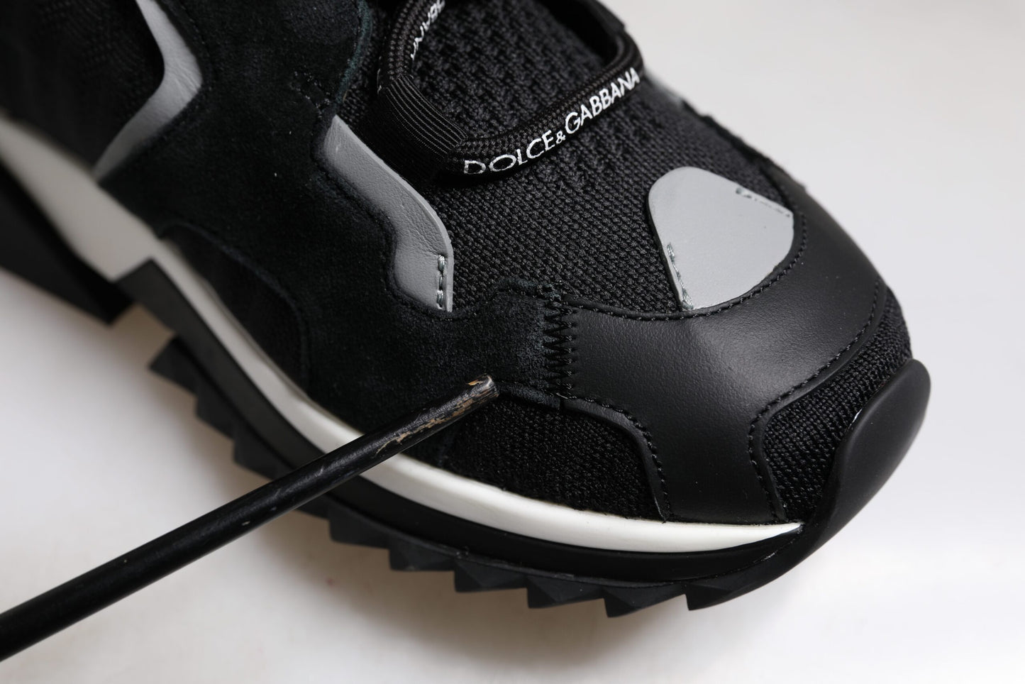 Dolce &amp; Gabbana Sorrento Trekking-Sneakers aus schwarzem Mesh