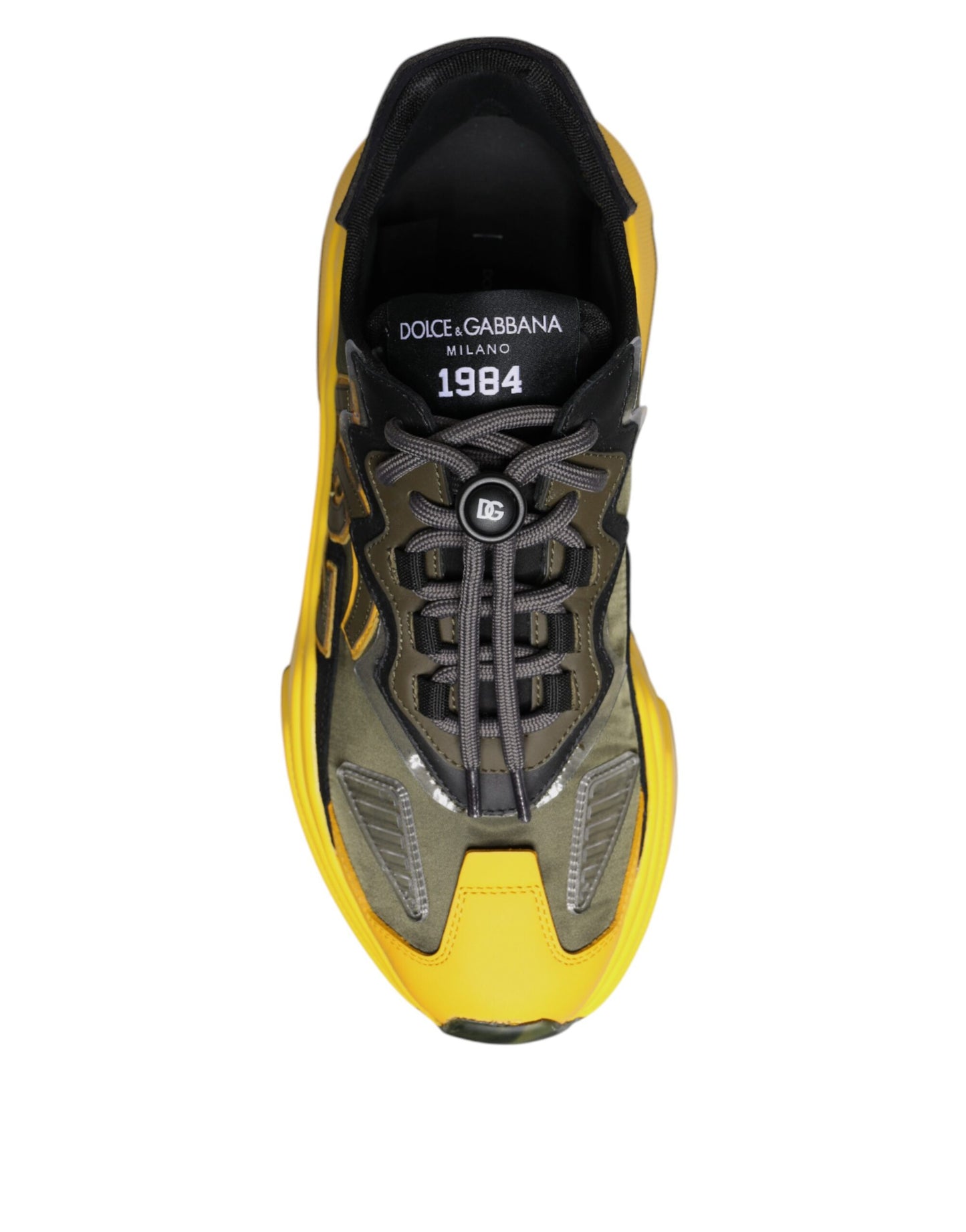 Dolce &amp; Gabbana Gelb Schwarz Daymaster Low Top Sneaker Schuhe