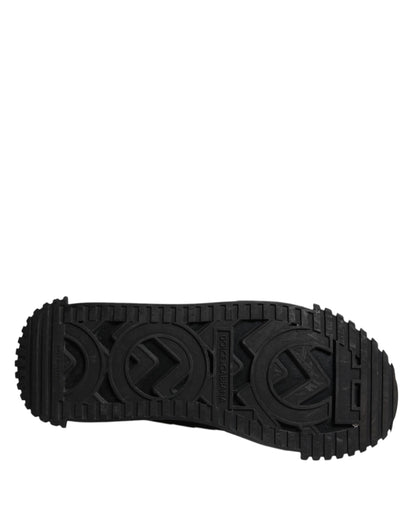 Dolce &amp; Gabbana – Schwarze, niedrige NS1-Sneaker mit Logo und Schnürung