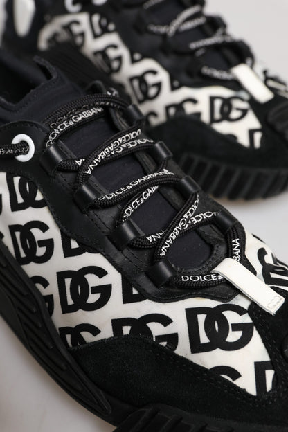 Dolce &amp; Gabbana – Schwarze, niedrige NS1-Sneaker mit Logo und Schnürung
