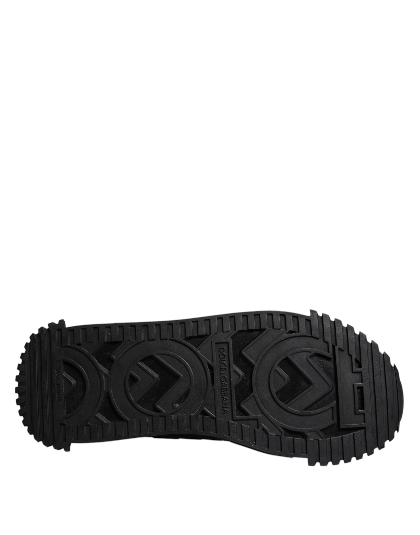 Dolce &amp; Gabbana – Schwarze, niedrige NS1-Sneaker mit Logo und Schnürung