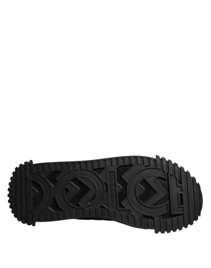 Dolce &amp; Gabbana – Schwarze, niedrige NS1-Sneaker mit Logo und Schnürung