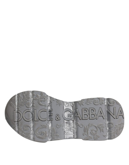 Dolce &amp; Gabbana Daymaster Low Top Sneaker in Weiß und Silber