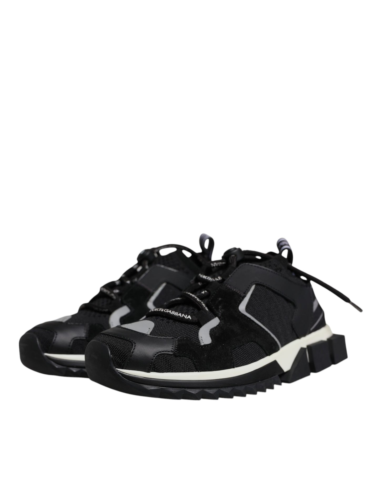 Dolce &amp; Gabbana Sorrento Trekking-Sneakers aus schwarzem Mesh