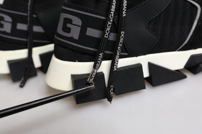 Dolce &amp; Gabbana Sorrento Trekking-Sneakers aus schwarzem Mesh