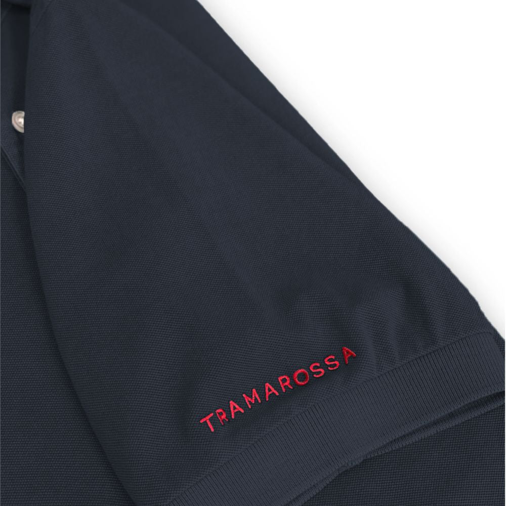 Tramarossa-Poloshirt aus blauer Baumwolle