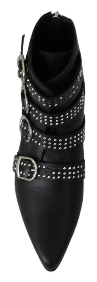 Dondup – Schwarze, modische Stiefeletten mit Schnalle und Reißverschluss