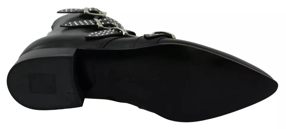 Dondup – Schwarze, modische Stiefeletten mit Schnalle und Reißverschluss