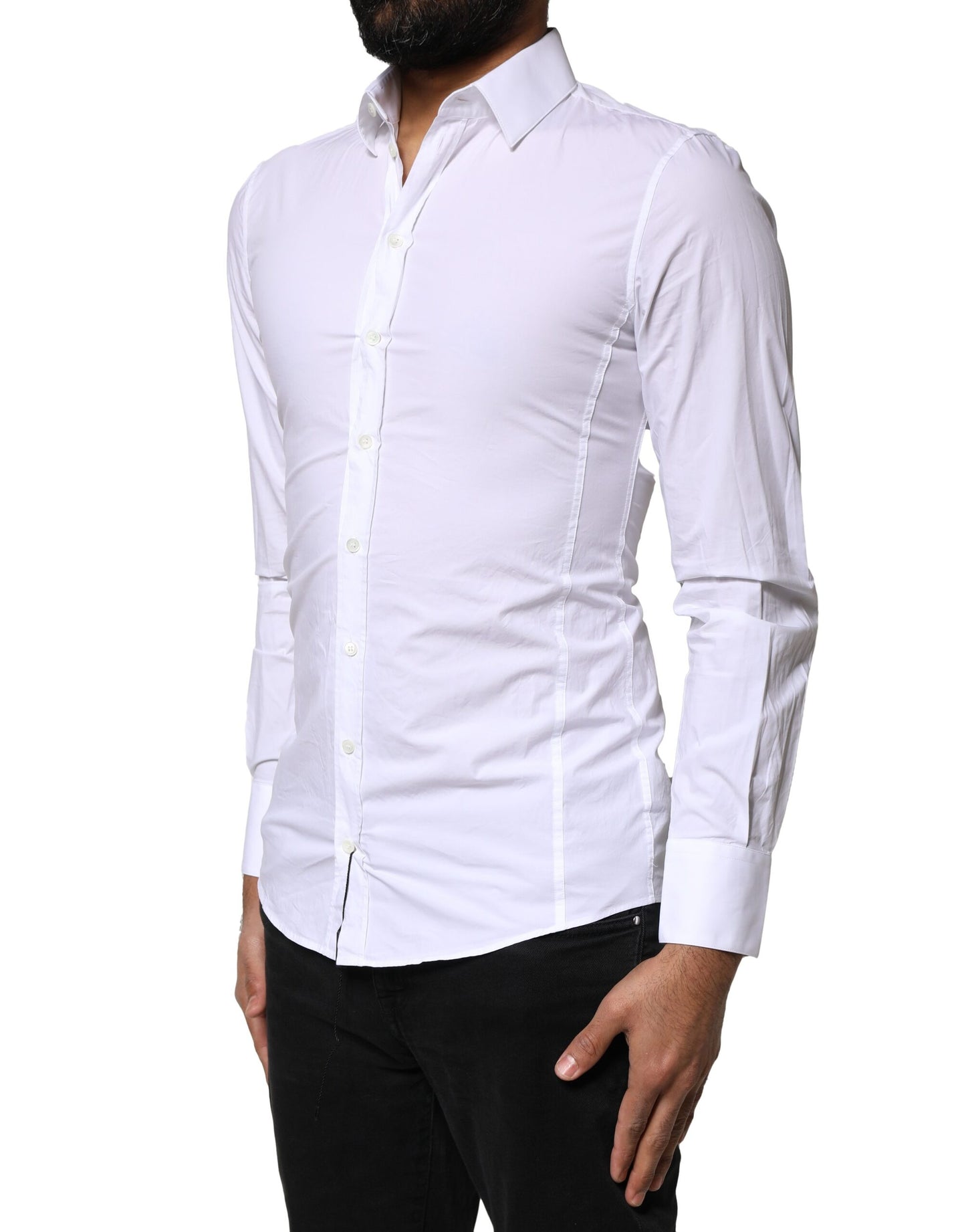 Dolce & Gabbana White SICILIA Cotton Formal Men Dress Shirt