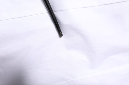 Dolce &amp; Gabbana Weiß GOLD Baumwollpopeline Latz Formelles Herrenhemd