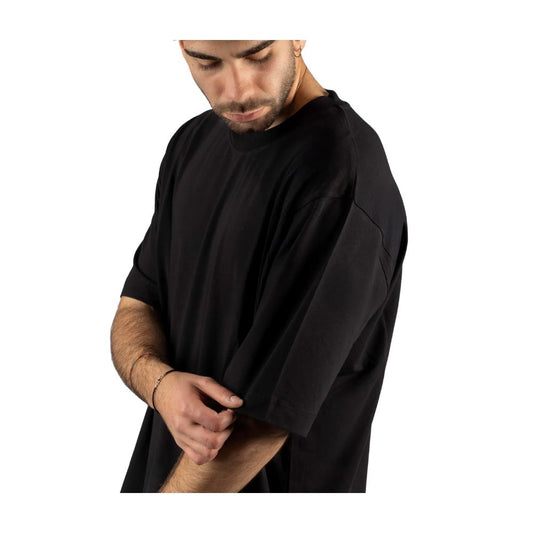 Schwarzes Baumwoll-T-Shirt von Alpha Studio