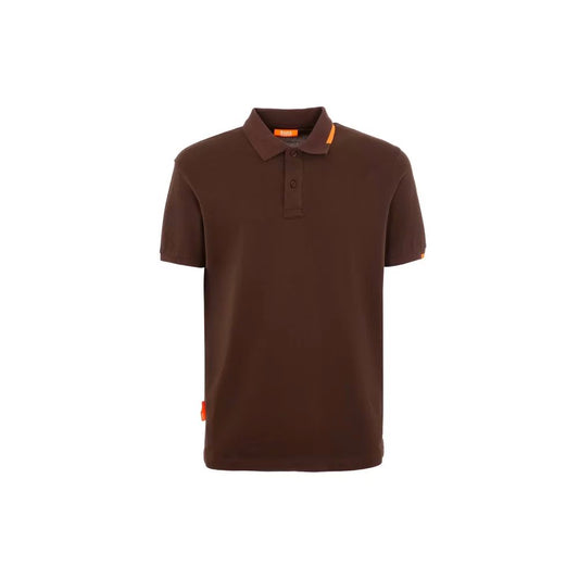 Suns – Braunes Poloshirt aus Baumwolle