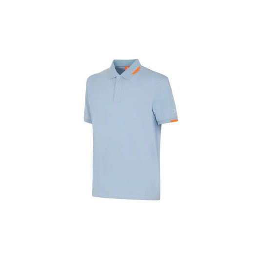 Suns Hellblaues Herren-Poloshirt aus Baumwolle