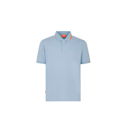 Suns Light Blue Cotton Men Polo Shirt