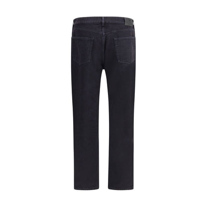 Saint Laurent Schwarze Baumwoll-Jeans mit geradem Bein