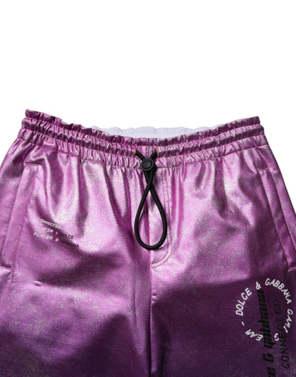 Dolce &amp; Gabbana – Jogginghose in zweifarbigem Pink und Lila