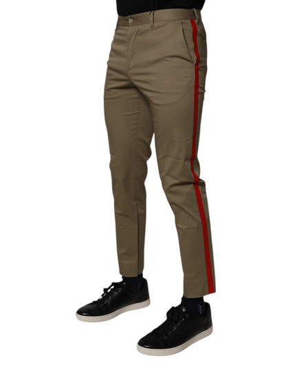 Dolce &amp; Gabbana – Karottenhose aus Baumwolle in Dunkelkhaki