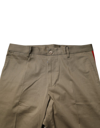 Dolce &amp; Gabbana – Karottenhose aus Baumwolle in Dunkelkhaki