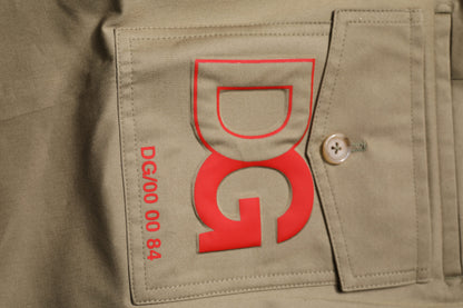 Dolce &amp; Gabbana – Karottenhose aus Baumwolle in Dunkelkhaki