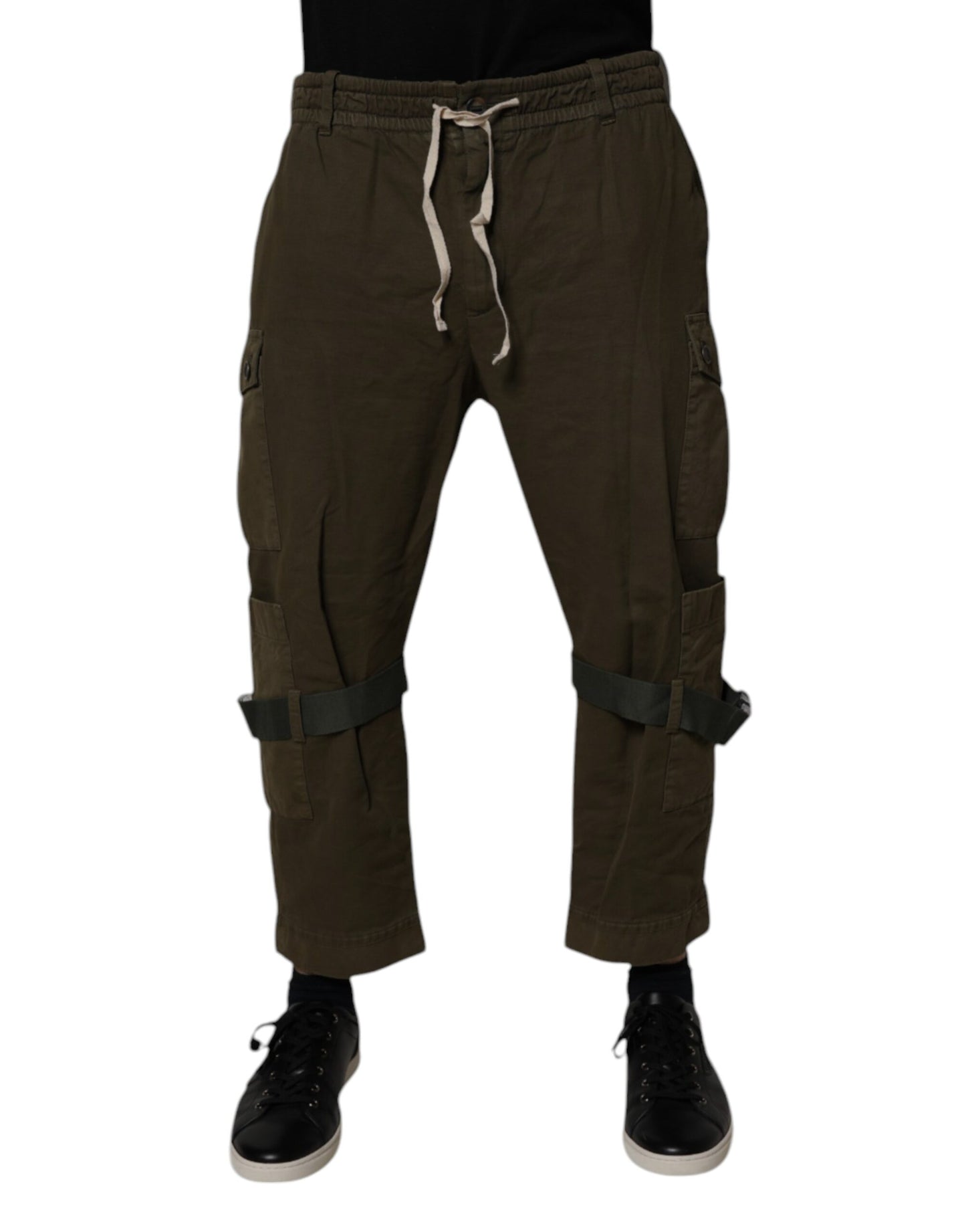 Dolce &amp; Gabbana Braune Cargohose aus Baumwollstretch
