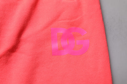 بنطلون رياضي رجالي من القطن باللون الأحمر النيون من دولتشي آند غابانا