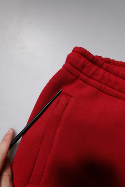 Dolce &amp; Gabbana Rote Jogginghose aus Baumwolle mit DG-Logo für Herren