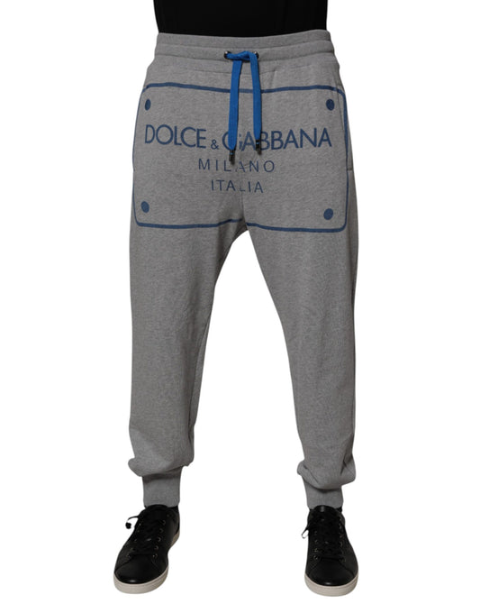 Dolce &amp; Gabbana Graue Jogginghose aus Baumwolle mit Logo für Herren