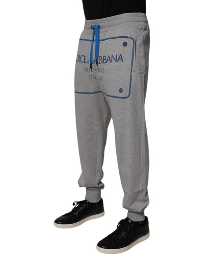 Dolce &amp; Gabbana Graue Jogginghose aus Baumwolle mit Logo für Herren