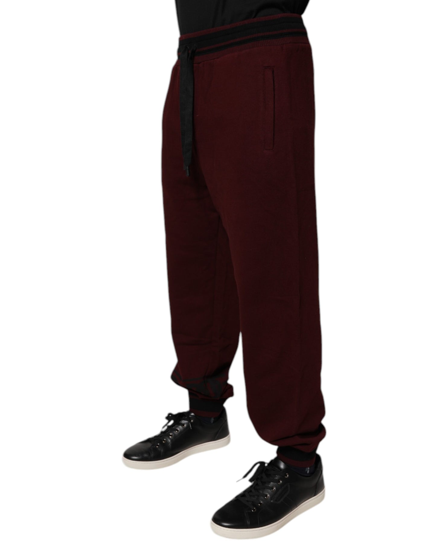 Dolce &amp; Gabbana Bordeaux Baumwoll-Jogginghose Herren Jogginghose