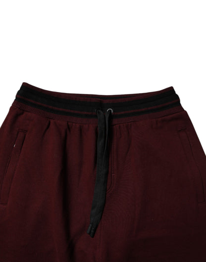 Dolce &amp; Gabbana Bordeaux Baumwoll-Jogginghose Herren Jogginghose