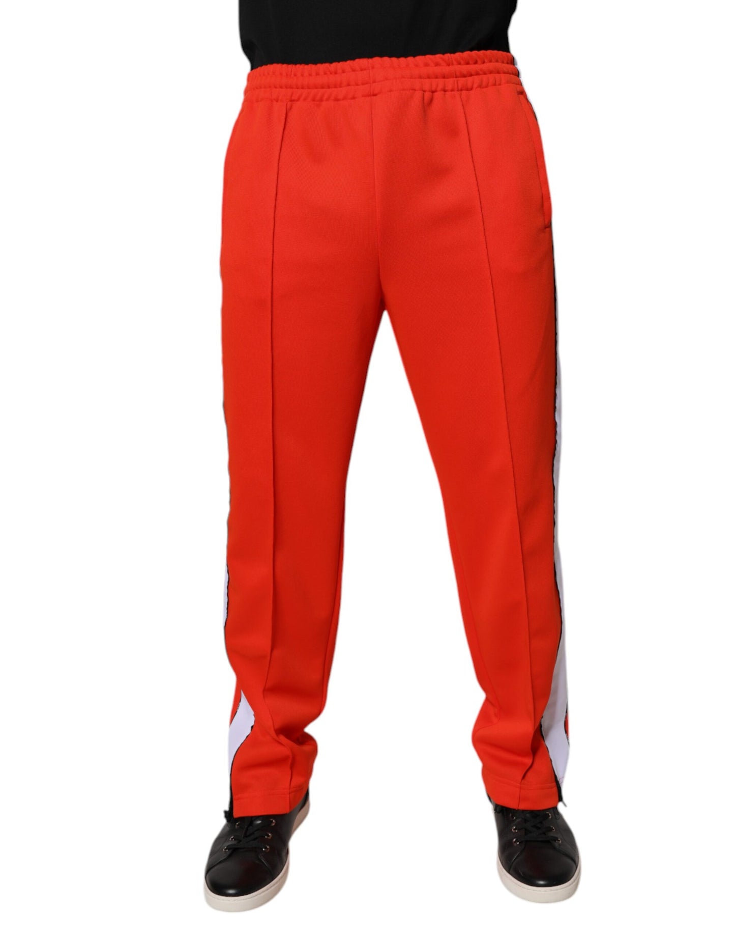 MSGM Rot Weiß Mid Waist Herren Jogger Jogginghose Hose