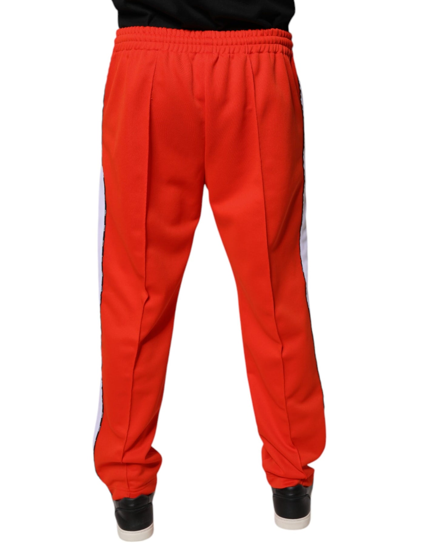 MSGM Rot Weiß Mid Waist Herren Jogger Jogginghose Hose