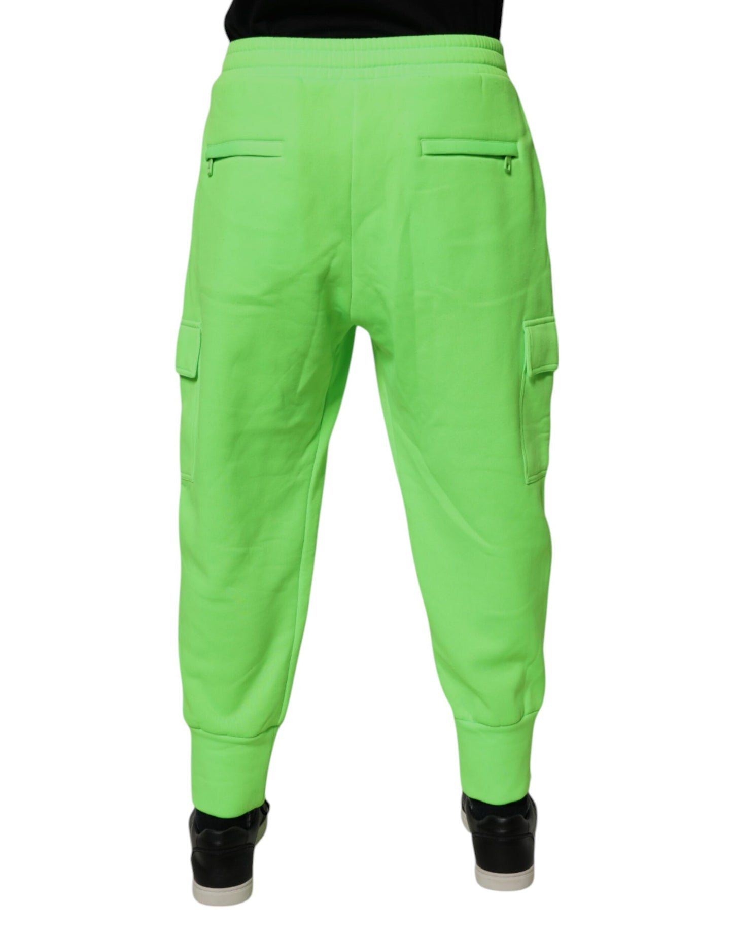 Dolce &amp; Gabbana Neongrüne Cargo-Jogginghose für Herren
